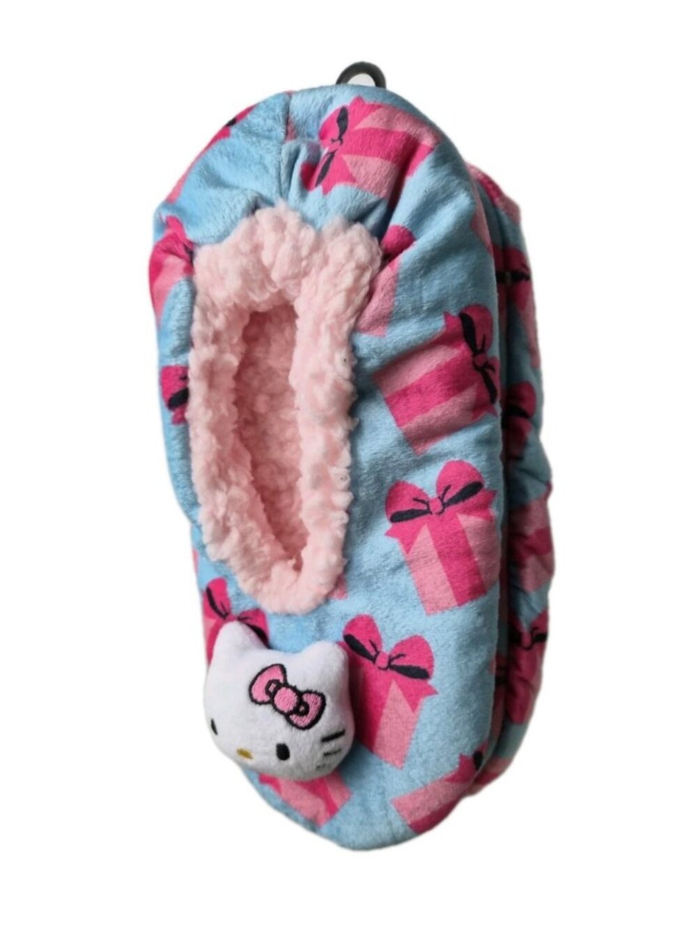 Hello Kitty Women's pink gifts Fuzzy Babba 3D Slipper Socks 1 pair Sz 7-9.5 New